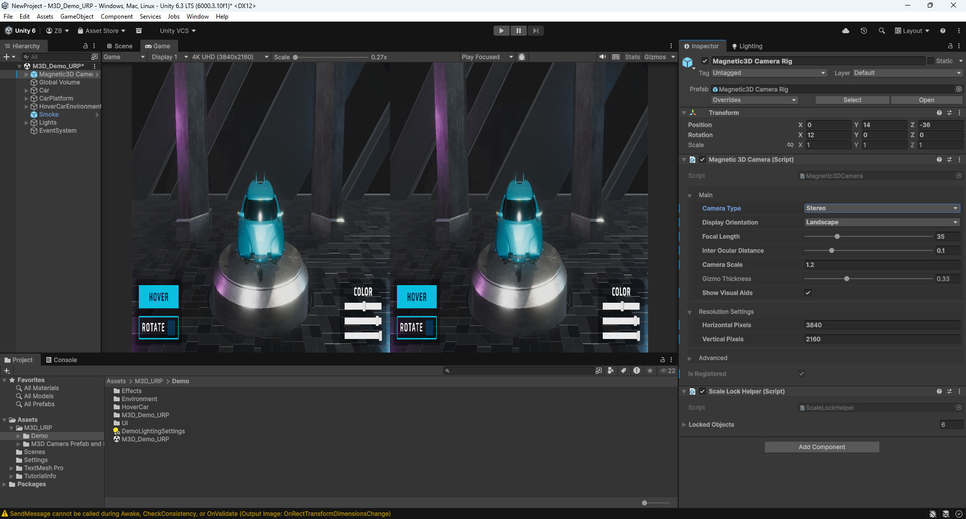 Unity CameraType Stereo