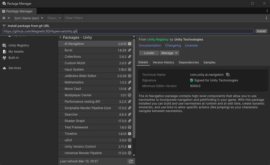 Unity PackageManager GitURL 1