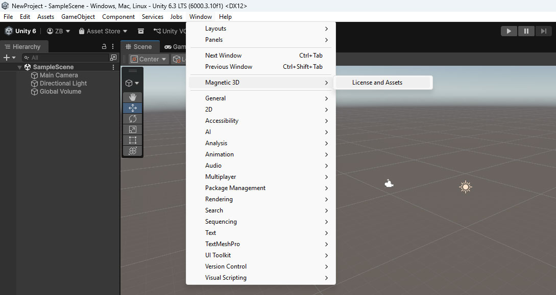 Unity Window LicenseAssets