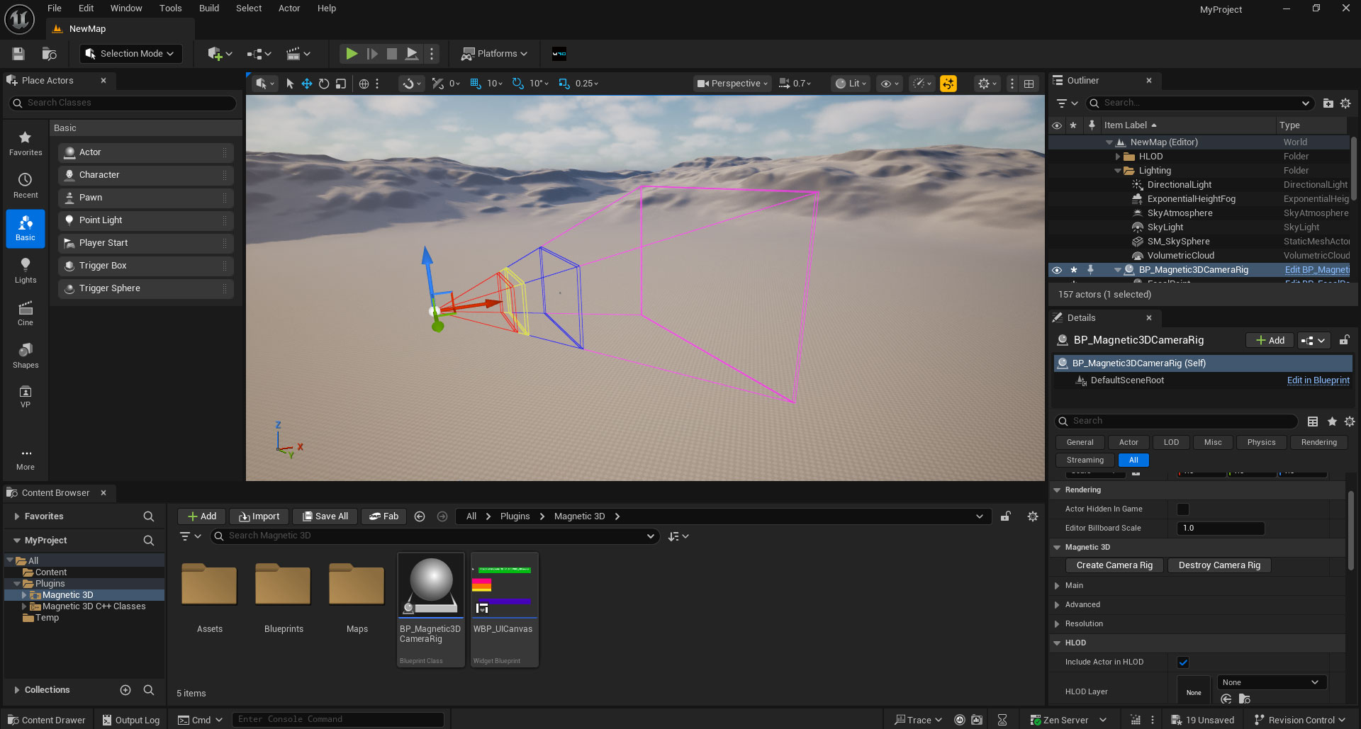 Unreal CreateCameraRig