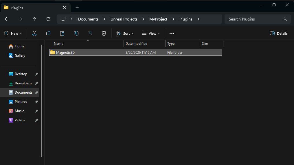 Unreal PluginsMagnetic3D