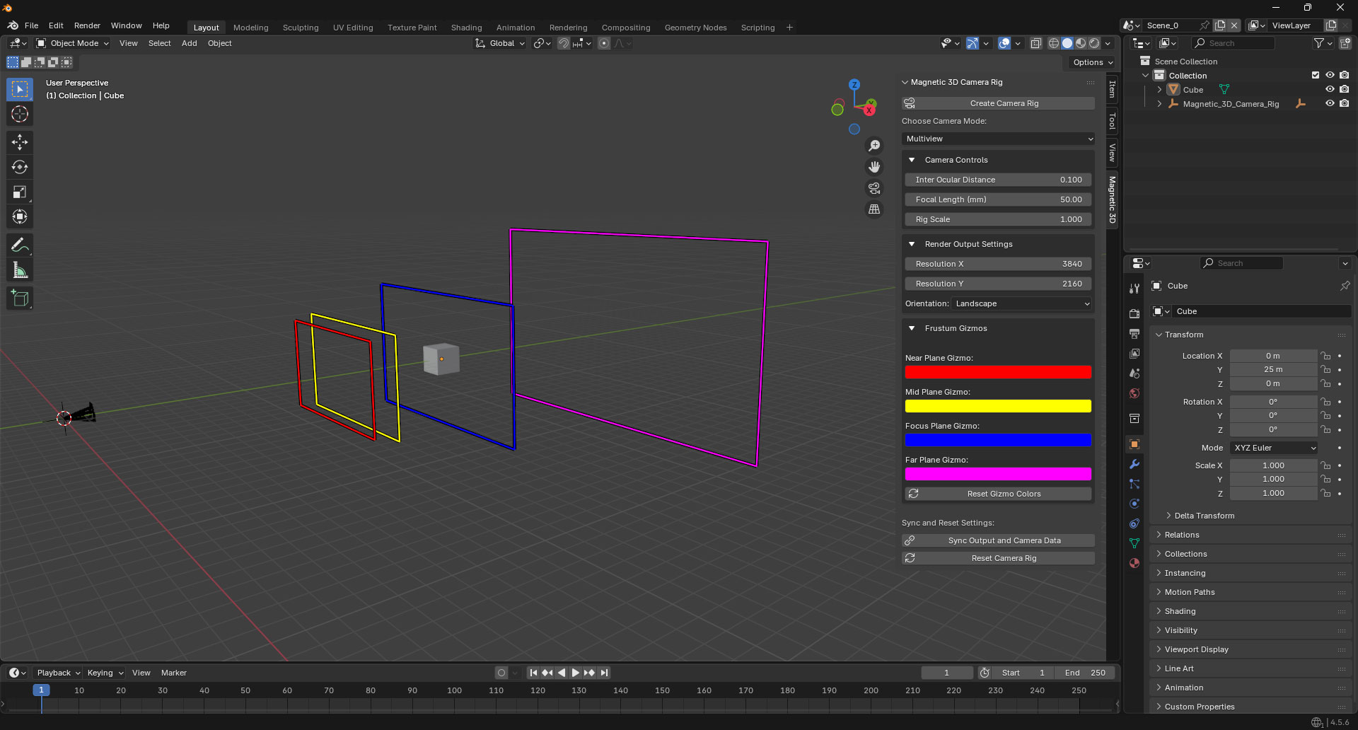 Project Setup 3 Blender CameraRig 1