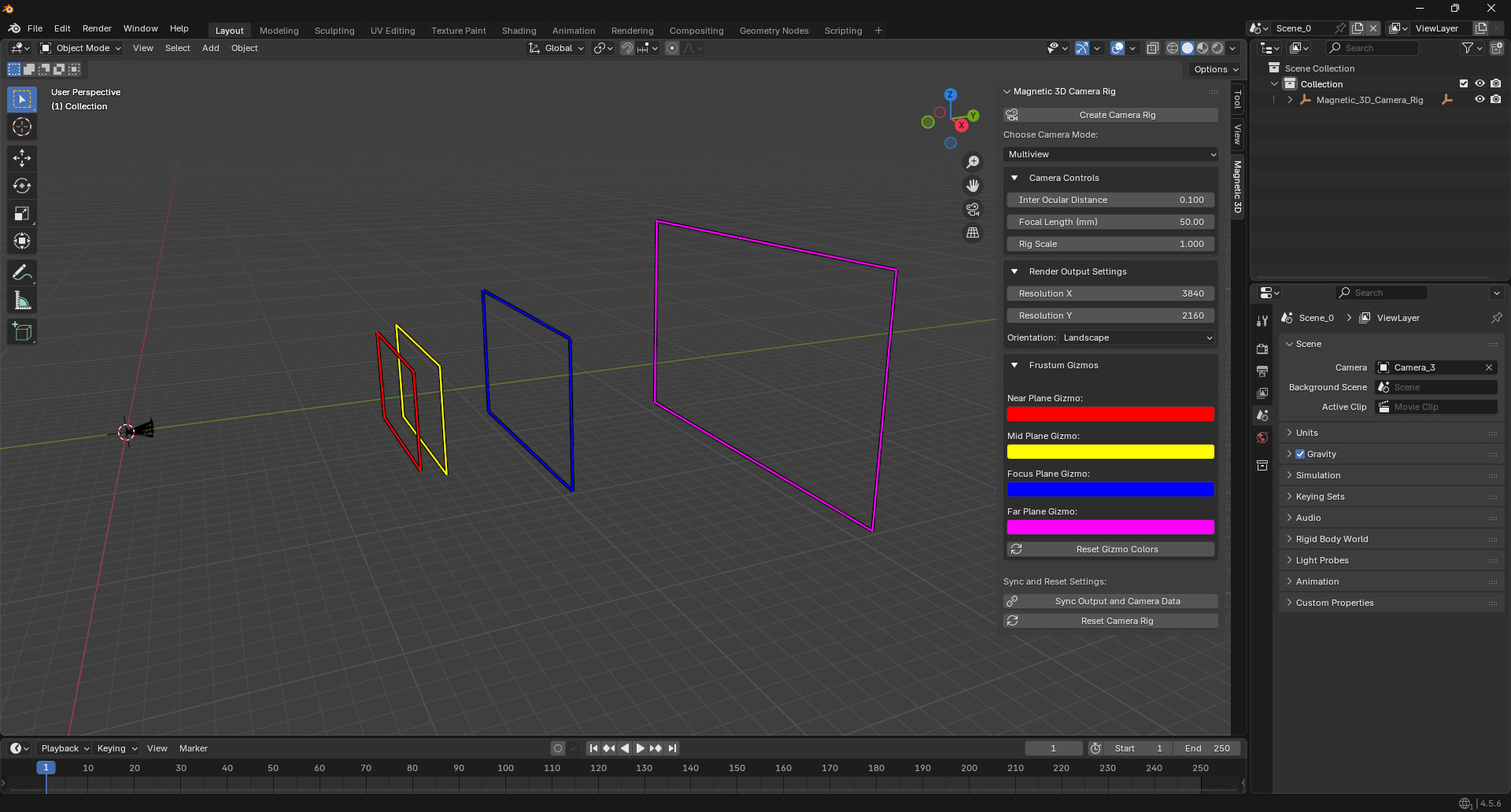 Project Setup 2 Blender CreateCameraRig 1